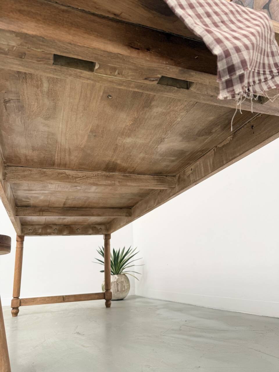 XL beech farmhouse table