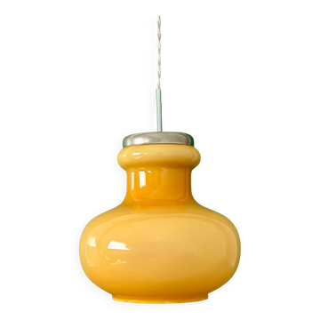 Vintage orange opaline suspension globe