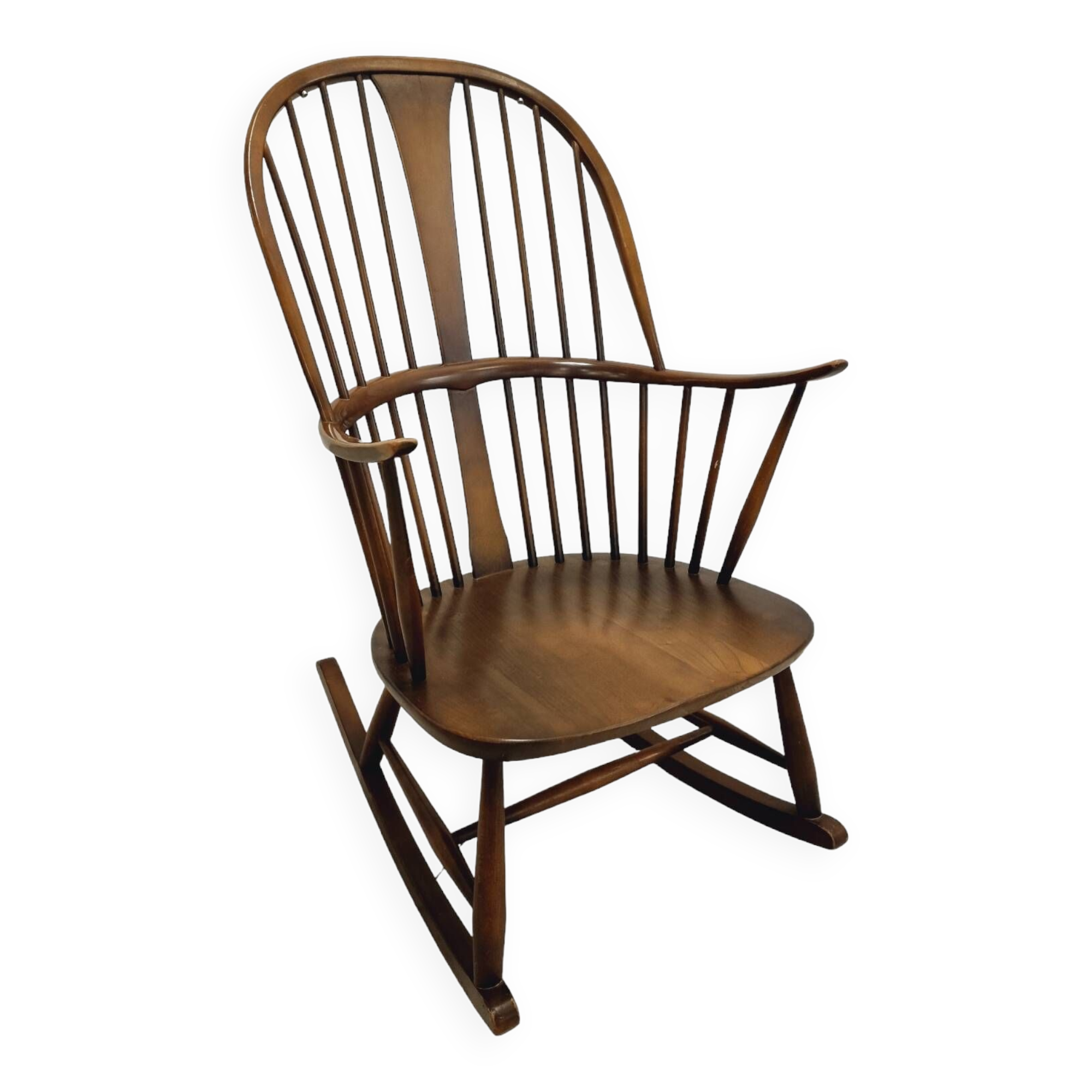 Mid Century Modern Rocking chair "Chairmaker's chair) by Lucian Ercolani for Ercol - 1950-1960s