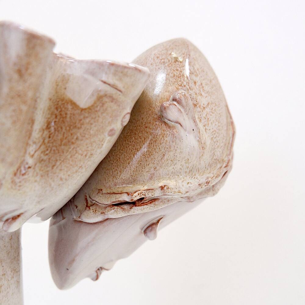 Ceramic sculpture of a female face - flower vase decoration