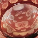 Original ruby overlay crystal vase