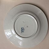Set of 6 plates in faience Luneville model Passiflore
