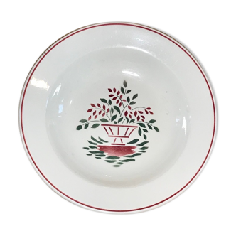 Hollow plate Montereau porcelain