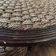 Vintage woven rope and rattan coffee table with 4 stools