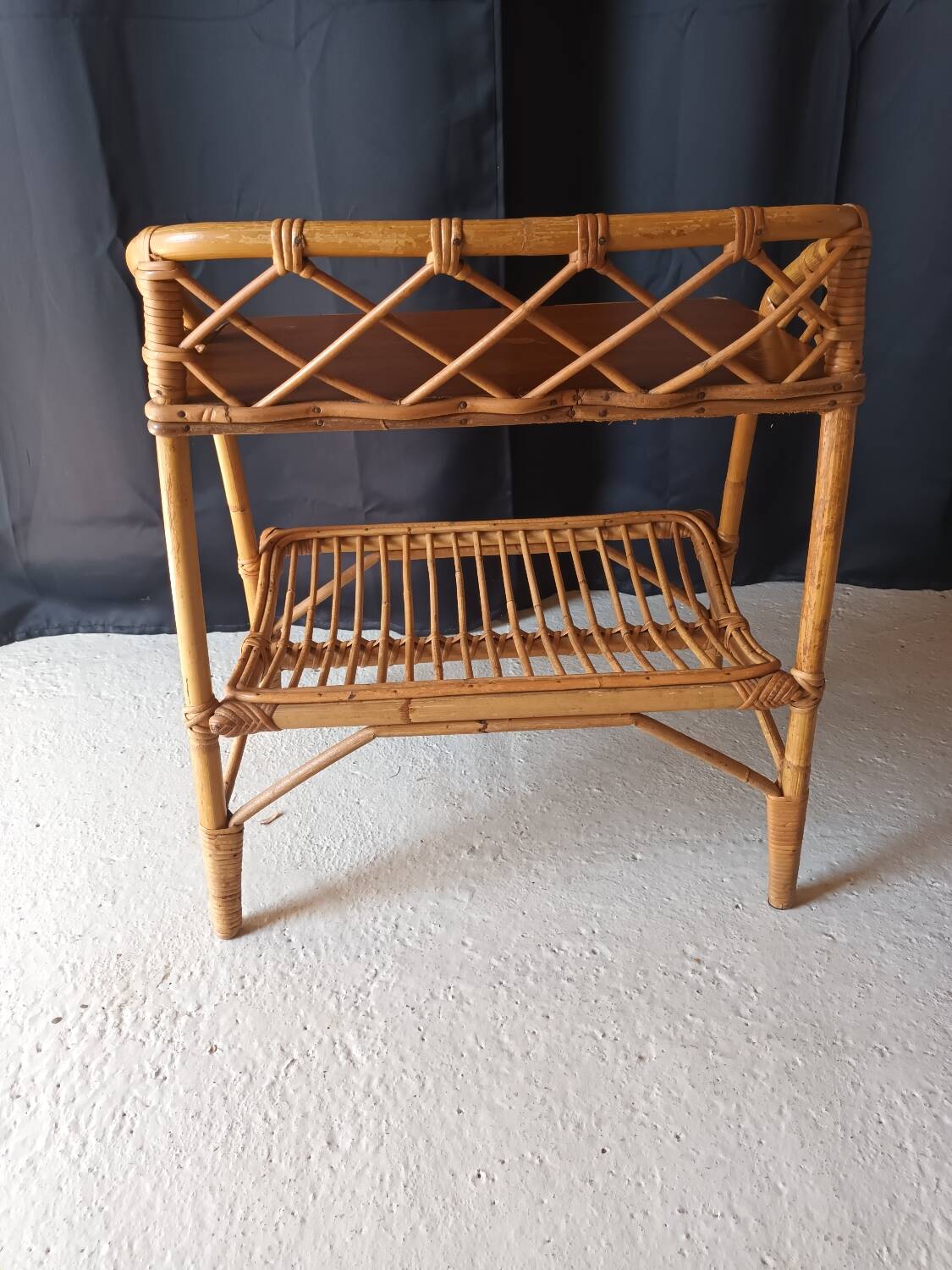 Chevet vintage en rotin