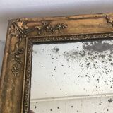 Antique stucco and wood mirror 50x62cm