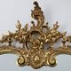 20th Century Ornate metal Louis XVI Wall Mirror with rococo Flourishes, Fra