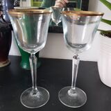 2 verres en cristal saint Louis