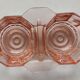Dirtyron saliere pepper art deco  pink glass