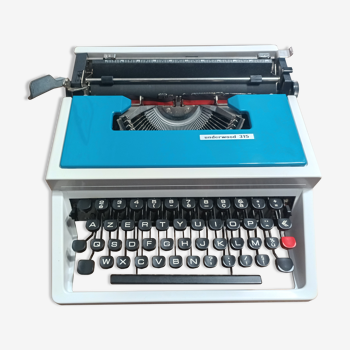 Blue Underwood 315 typewriter
