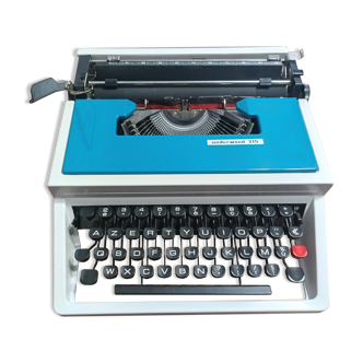 Machine à écrire Underwood 315  bleue
