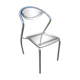 Vintage designer chair in plexiglass and chrome 1980