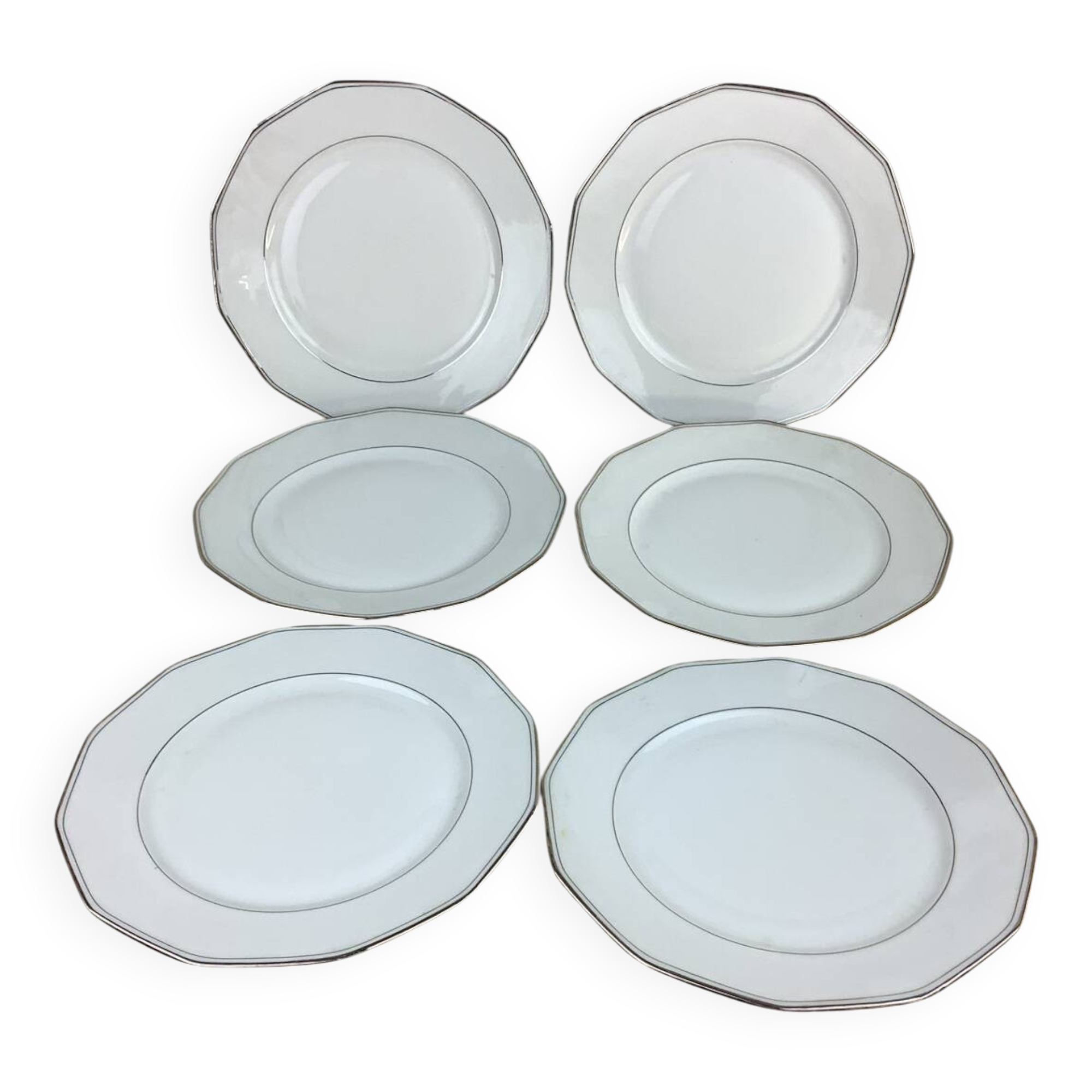 6 Antique Porcelain Plates Limoges France