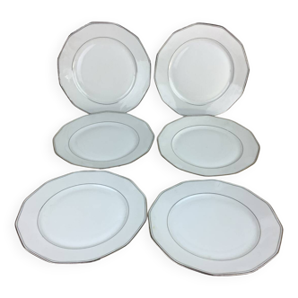 6 Assiettes anciennes Porcelaine Limoges France