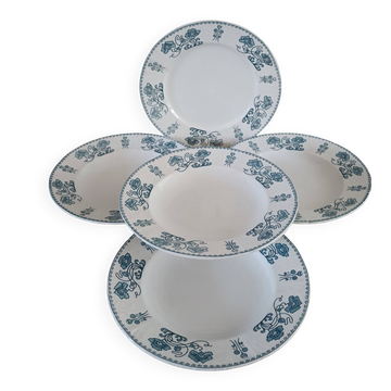 4 plates Sarreguemines 1900