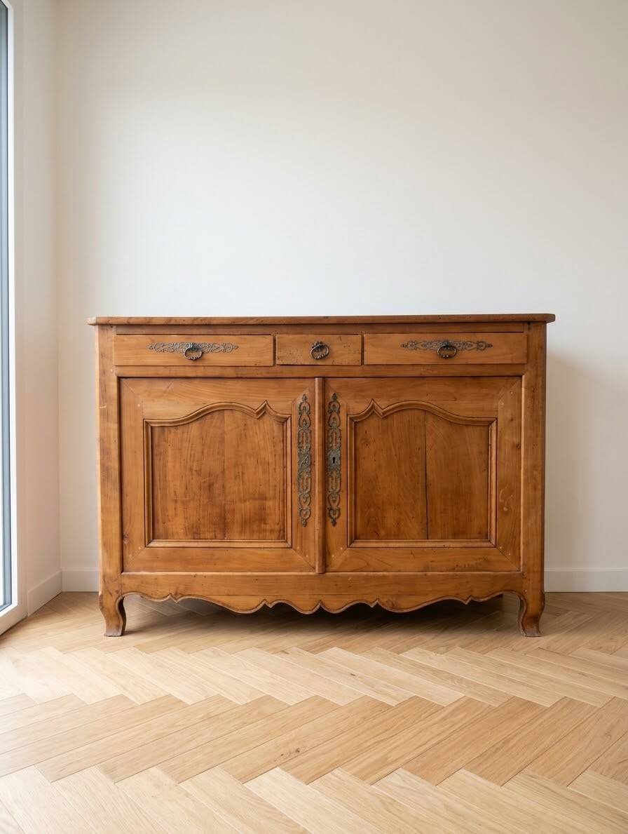 Louis XV style set: solid cherry wood