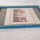 Old kitsch photograph in pretty vintage glass frame
