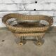 Old wicker cradle