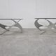 Vintage propellor coffee tables by Knut Hesterberg, 1960s - set of 2