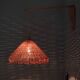 Czechoslovak Rattan and Wood Swing Arm Wall Lamp, 1960s