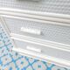 Commode blanche en rotin