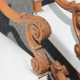 Pair of white skai armchairs