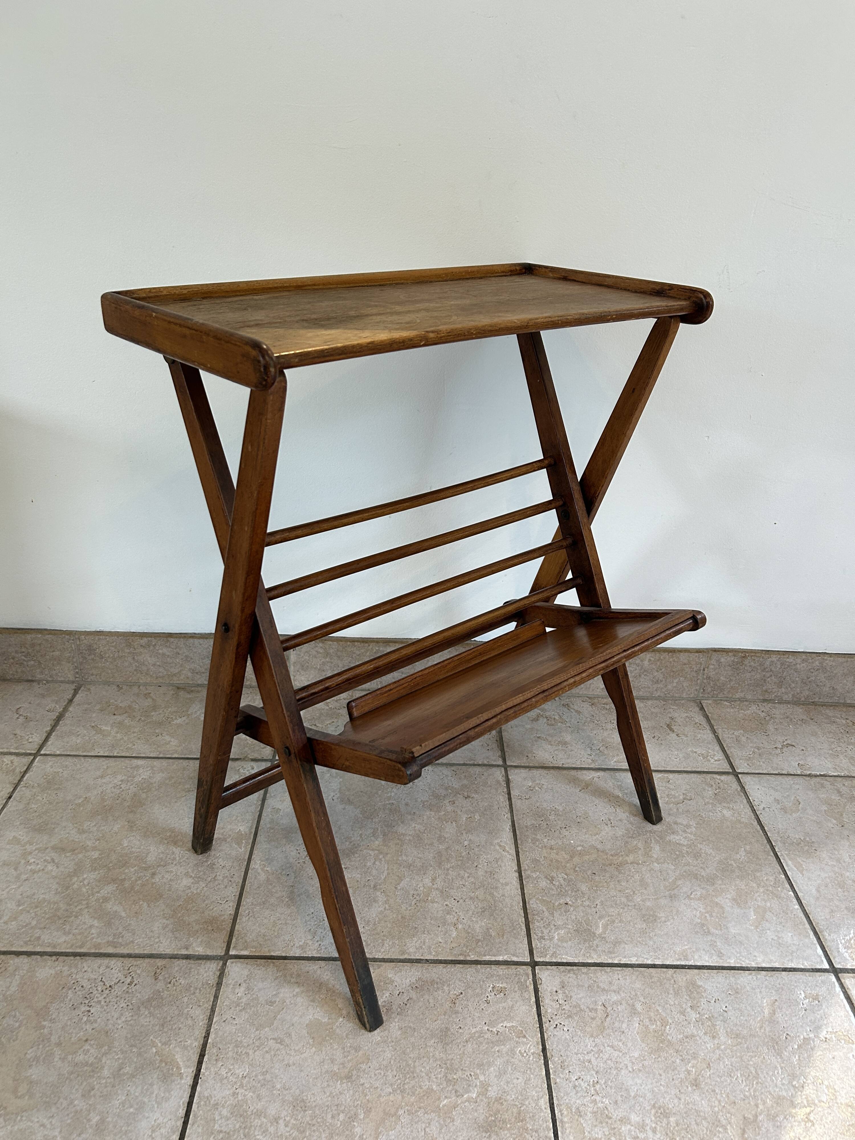 Table d'appoint, porte-revues scandinave vintage
