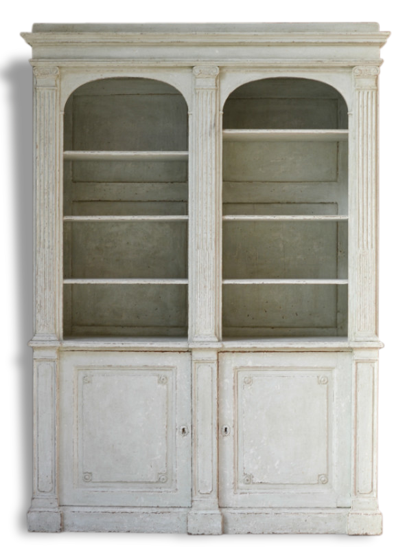 Painted wooden bookcase