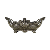 Jardinière en bronze argenté époque Art Nouveau