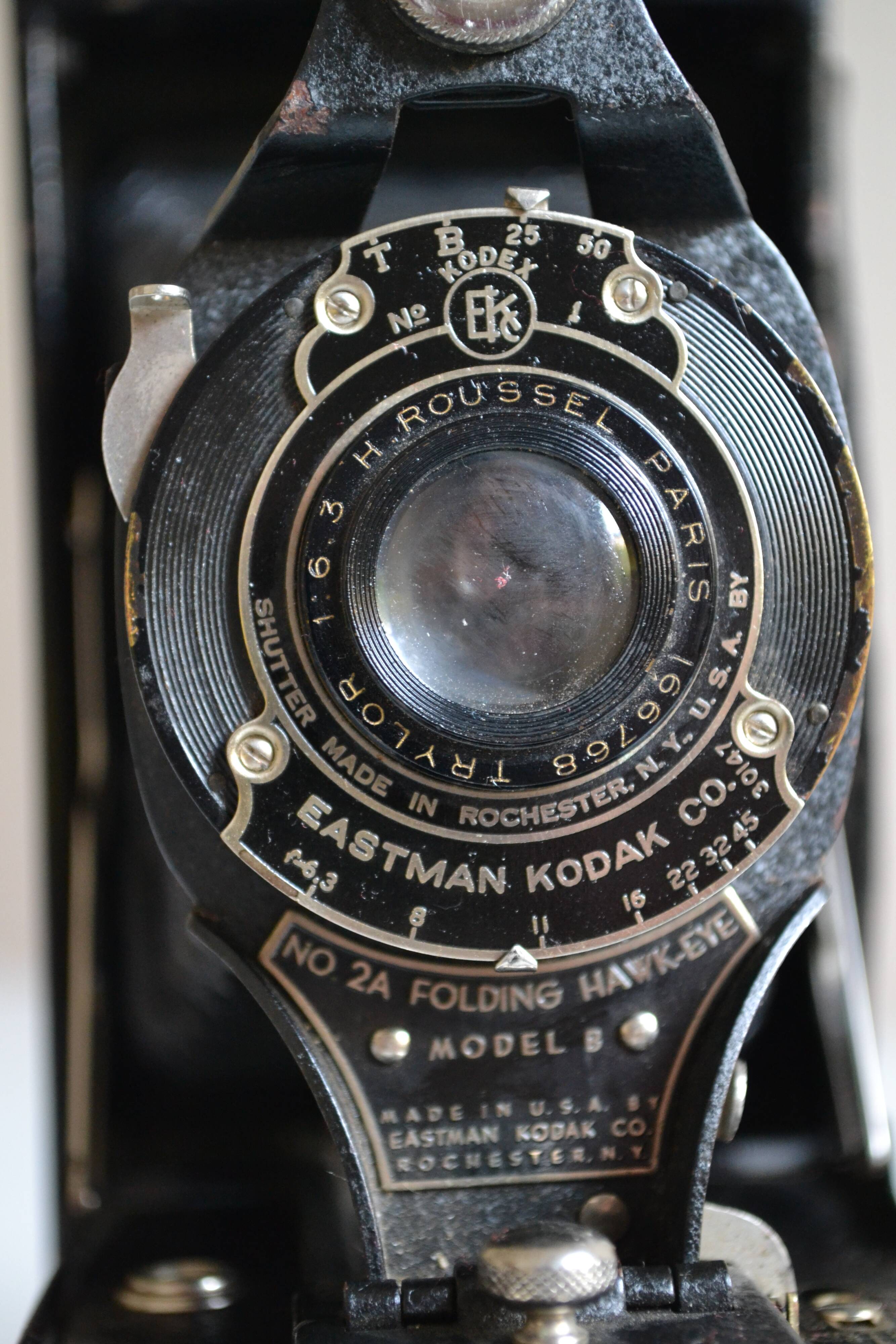 Eastman Kodak Co N° 2A Folding Hawk eye model B old bellows camera