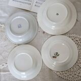 4 vintage mismatched soup plates in blue and white porcelain - Lot Angela