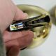 4 large golden ball spots, space age 60 70's. concord wall light on rails