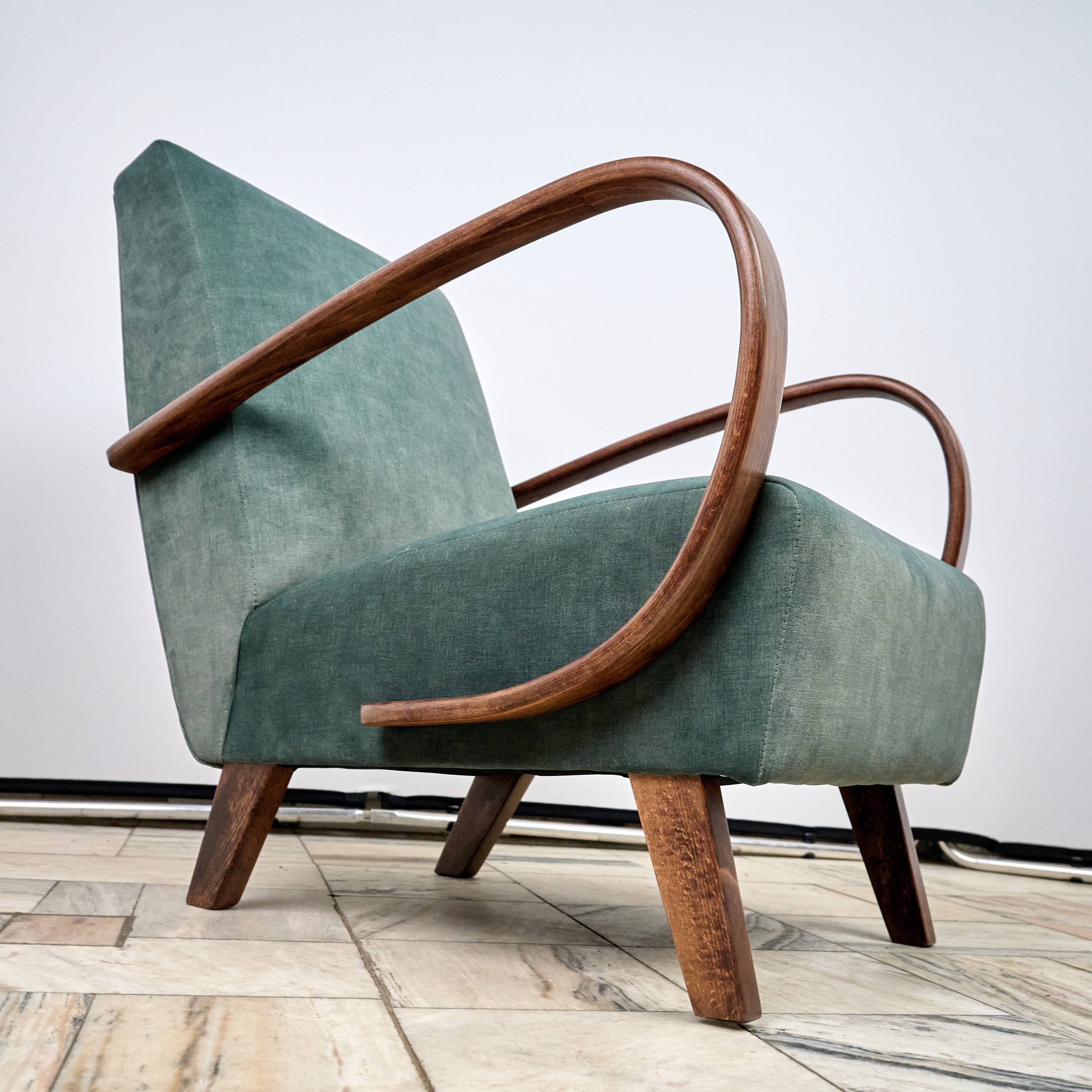 H 410 Armchair designed by Jindrich Halabala, 1940s, Czechoslovakia