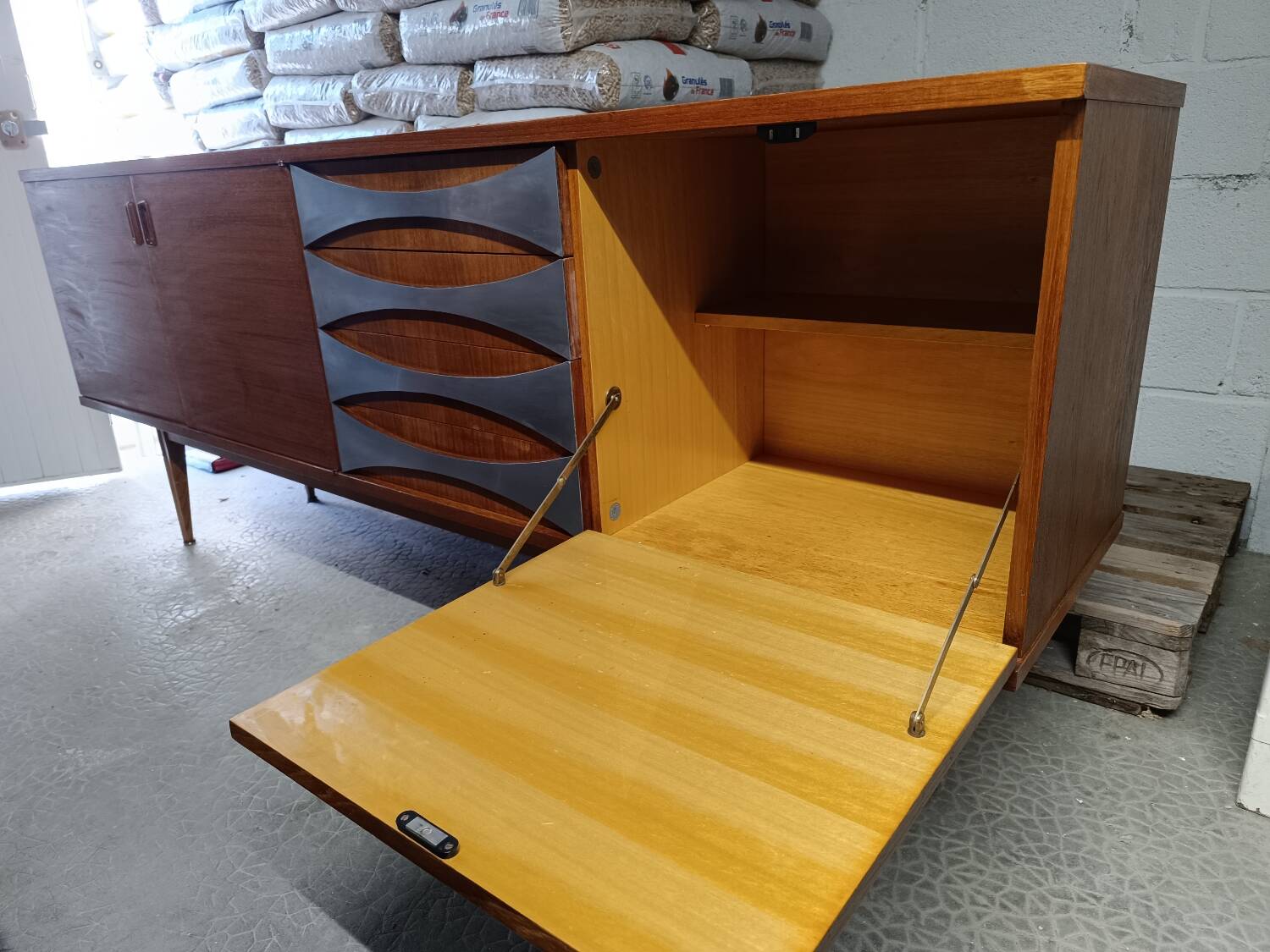Vintage Scandinavian teak sideboard
