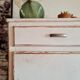 Buffet - bahut blanc ancien blanc patiné