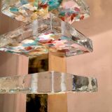 Paire de lampes Arlequin en verre Murano, XXe siècle