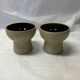 Set of 2 German ceramic candle holders