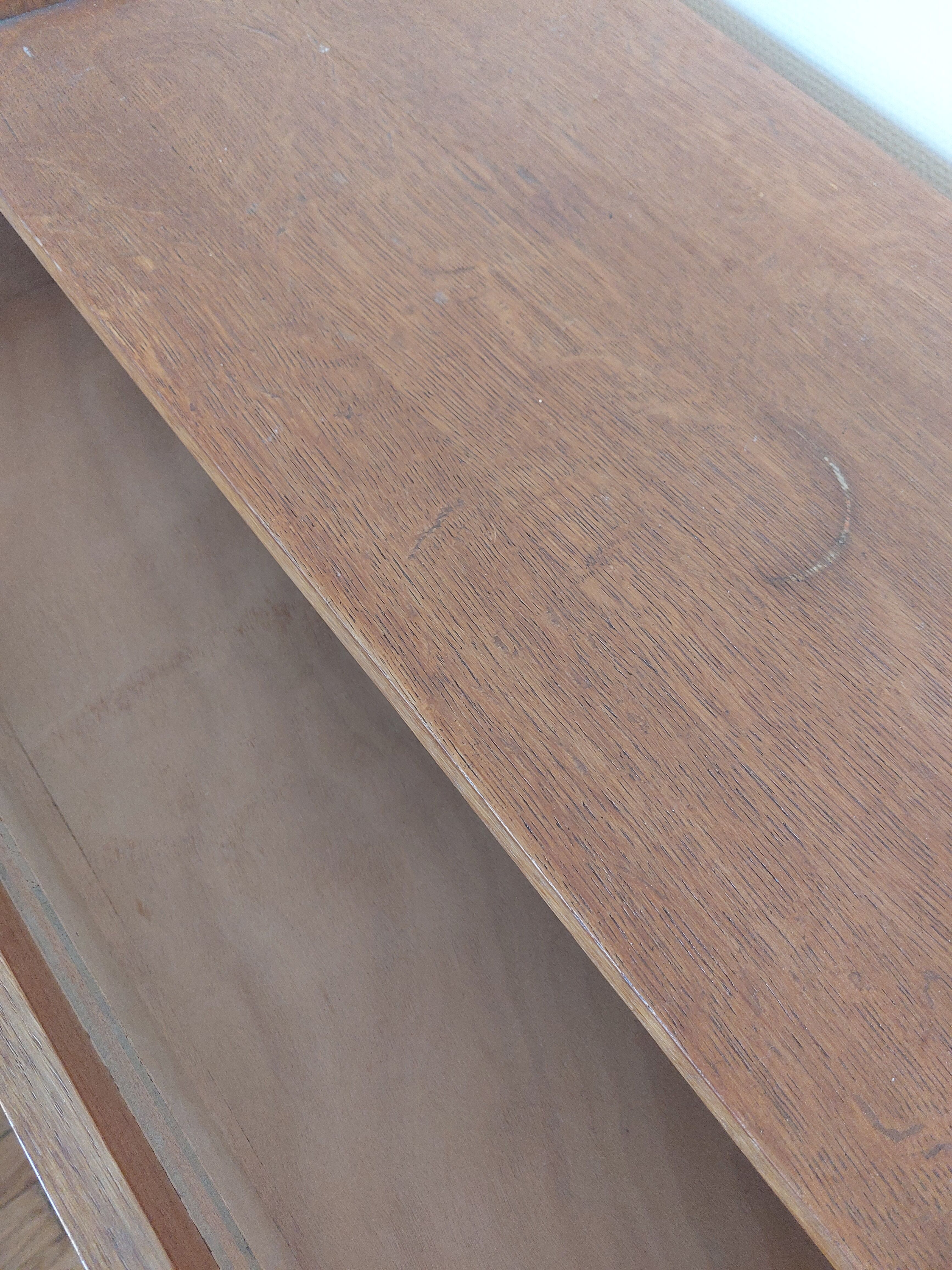 Vintage wood and rattan chest of drawers