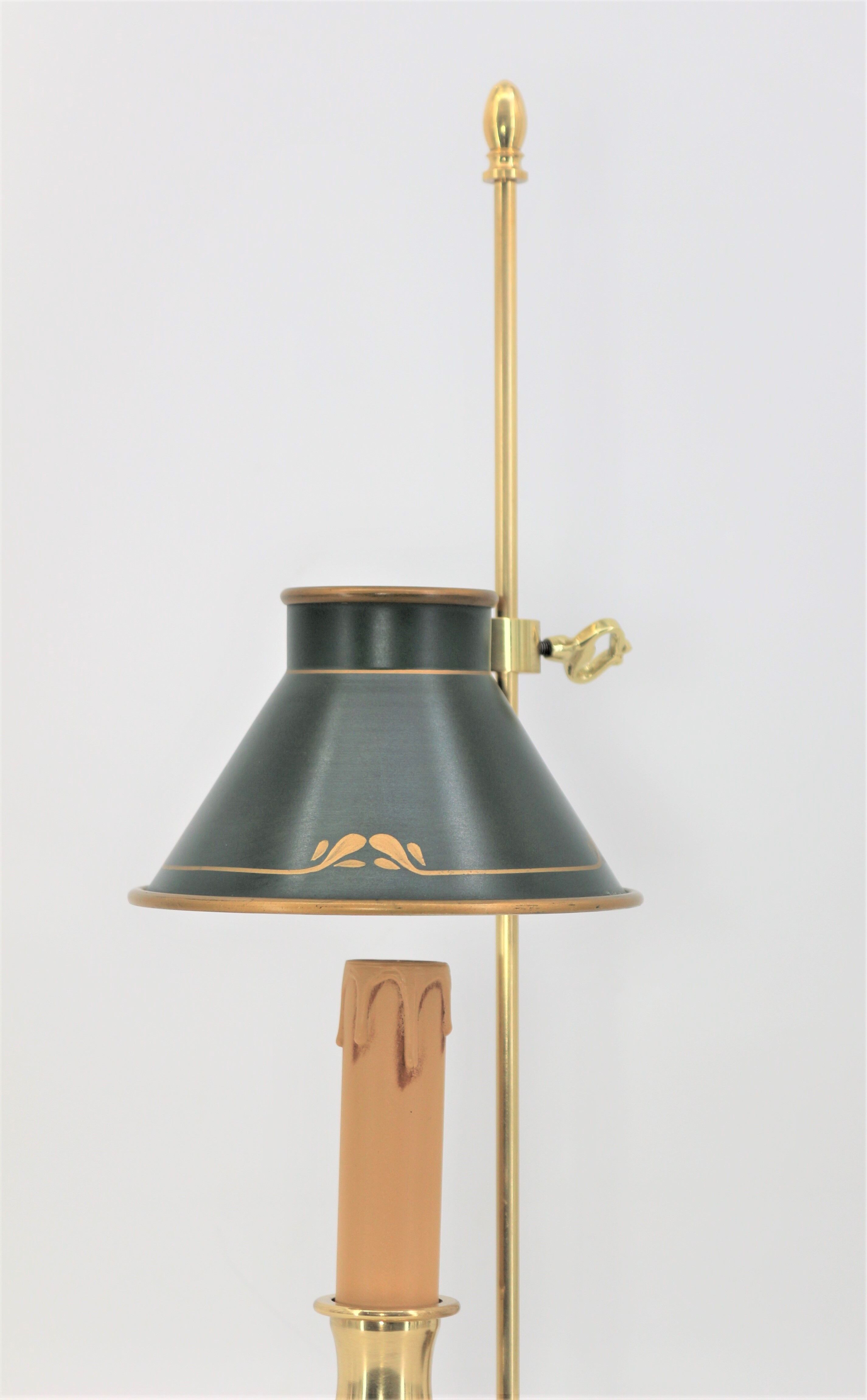 Bottled water bottle in the style of empire bronze conical lampshade