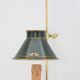 Bottled water bottle in the style of empire bronze conical lampshade