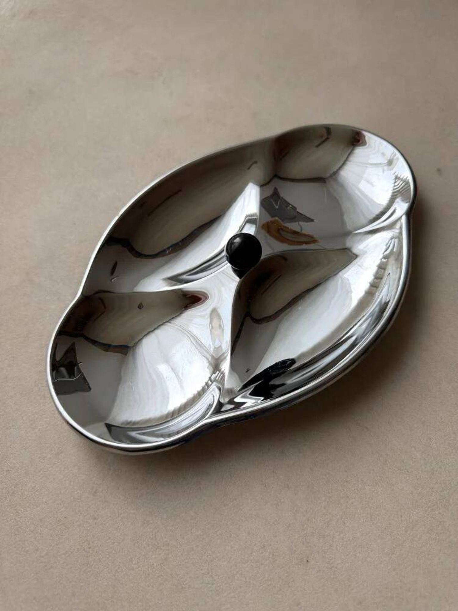 Swedish chrome serving dish 1960s