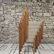 6 chaises Scandinave 1960' sangles tressées