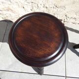 Pair of turned wooden tripod stools