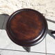 Pair of turned wooden tripod stools