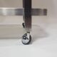 Service trolley brushed steel and 70s smoked glass