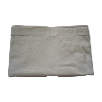 Old sheet in ecru-colored mixed-race canvas