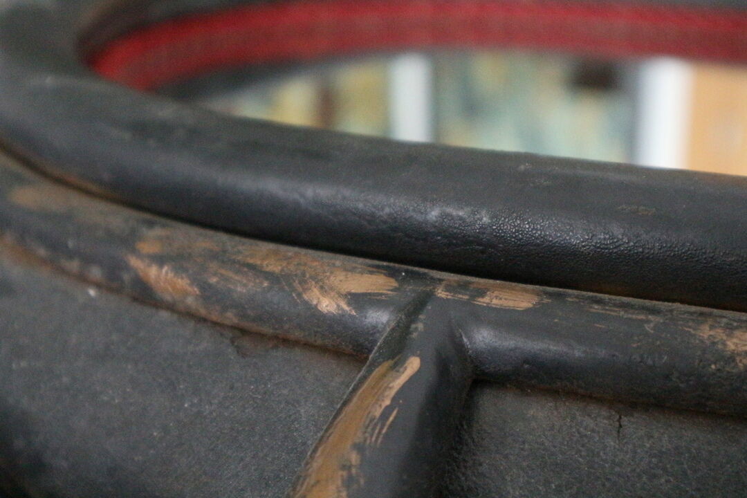 Vintage mirror made out of a horse collar