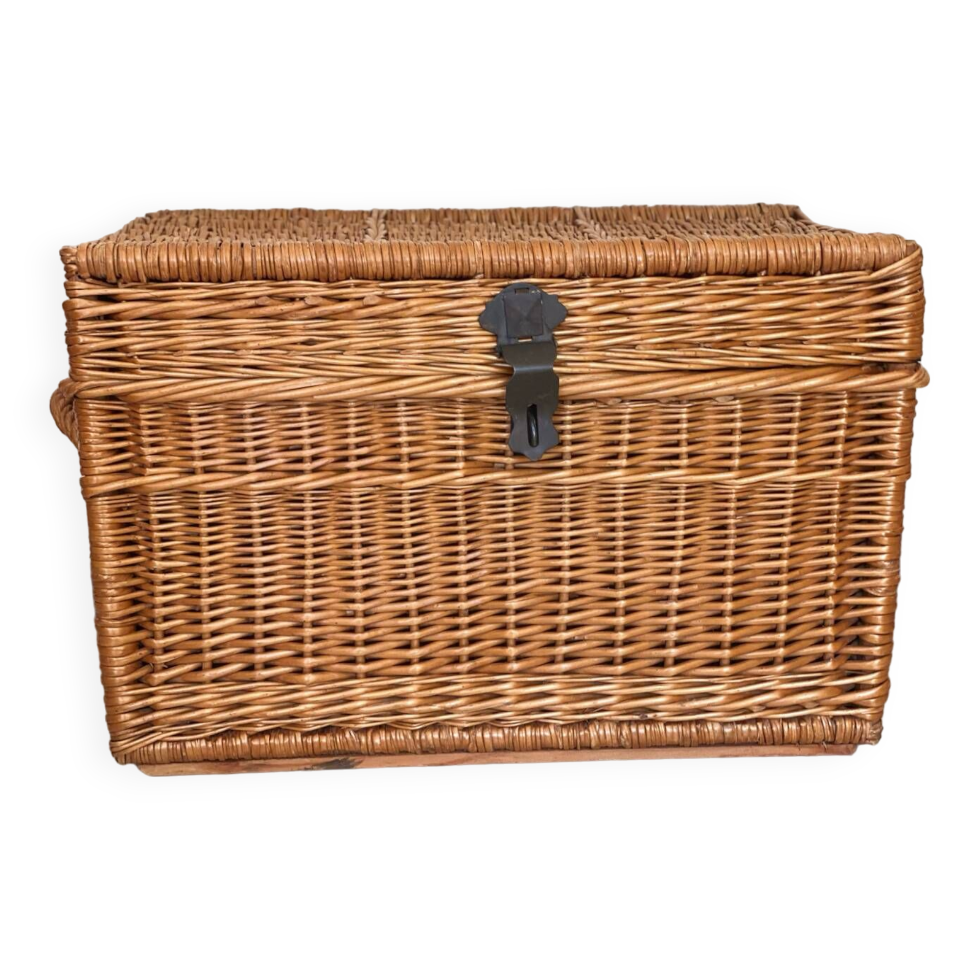 Vintage rattan trunk