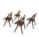 4x Teak Dining Chairs Hans J. Wegner CH29 Sawbuck