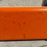 vintage orange bread hutch 70s